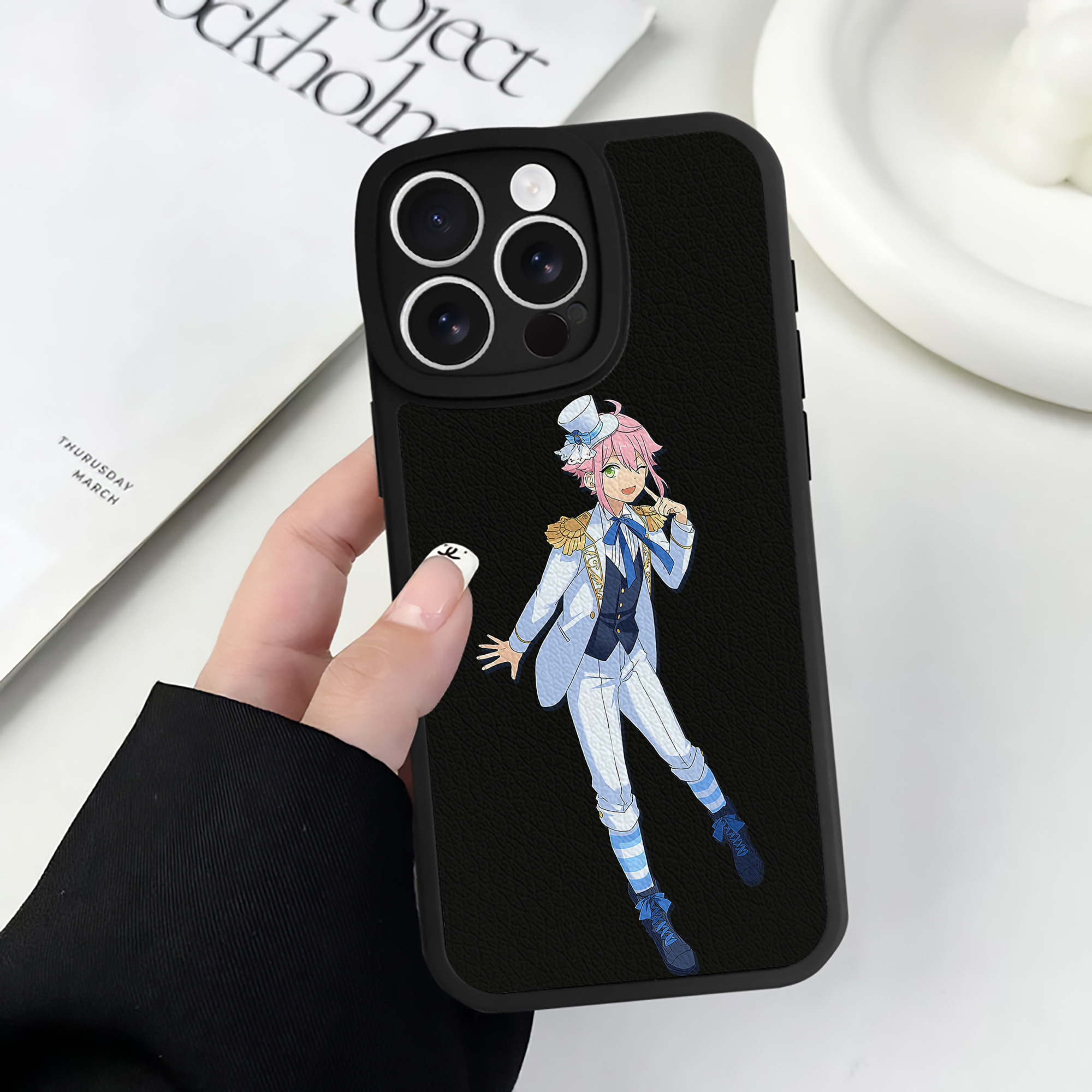 （画像用） あんさんぶるスターズ! Ensemble Stars 【iPhone 16シリーズ対応】シリコンスマホケース（レザー調） 材質：シリコン